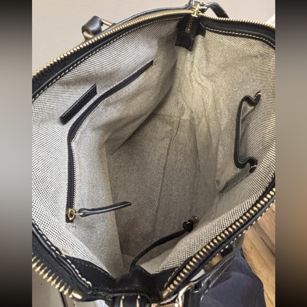 Dooney & Bourke Black Pebbled Leather Satchel - Picture 8 of 16